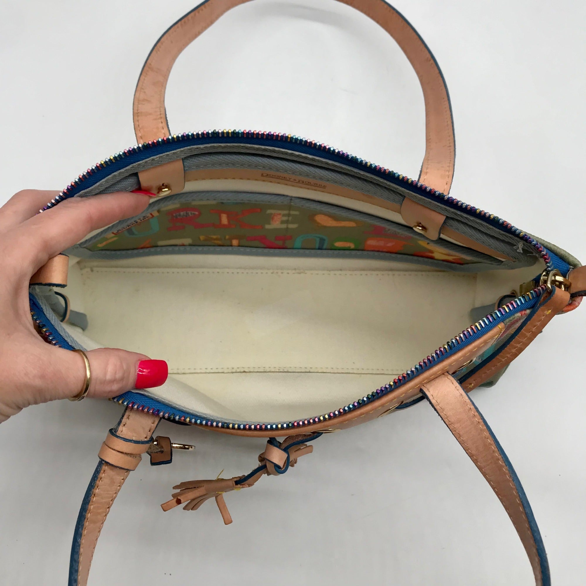 Dooney &amp; Bourke Green Pebbled Grain leather Doodle Shoulder Bag