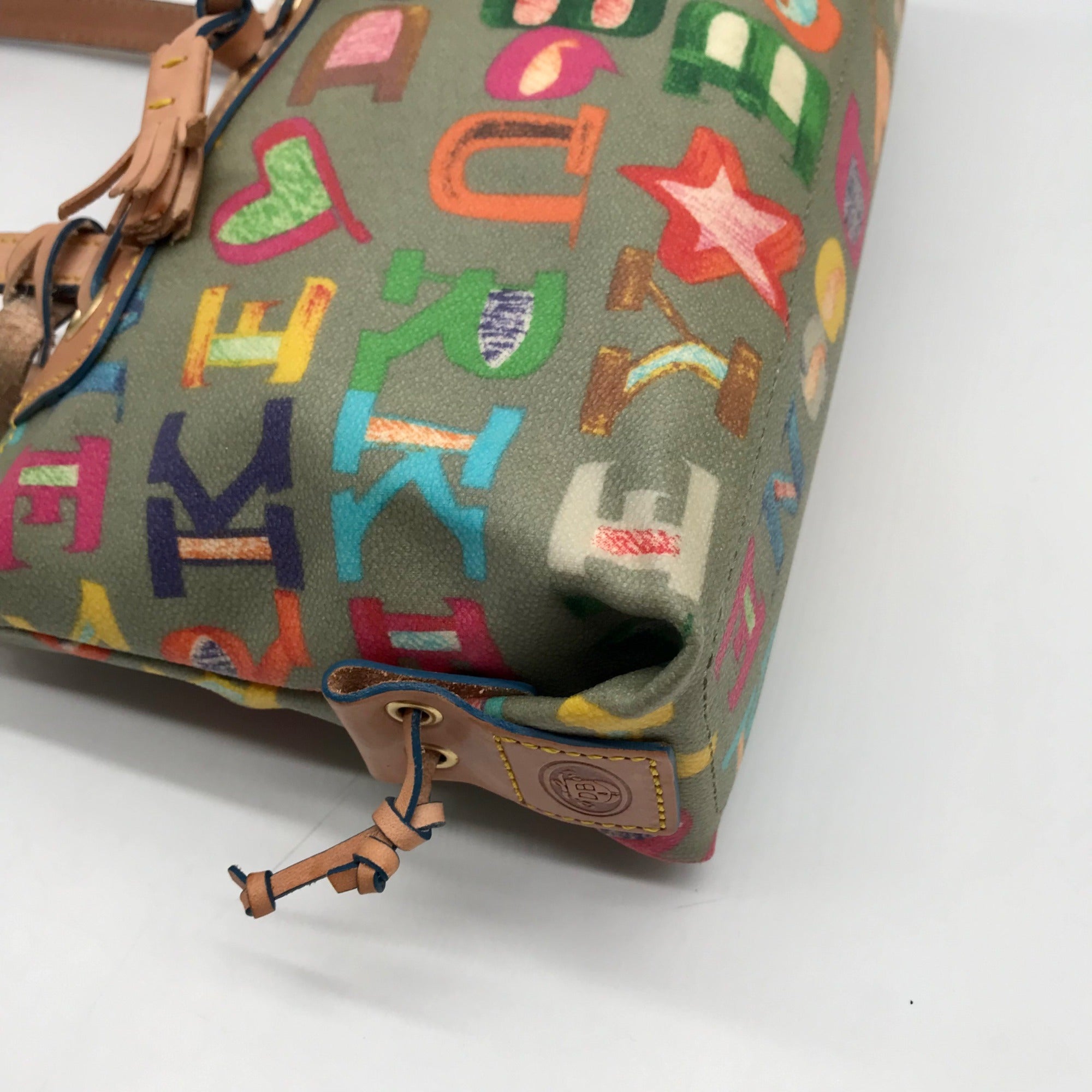 Dooney &amp; Bourke Green Pebbled Grain leather Doodle Shoulder Bag