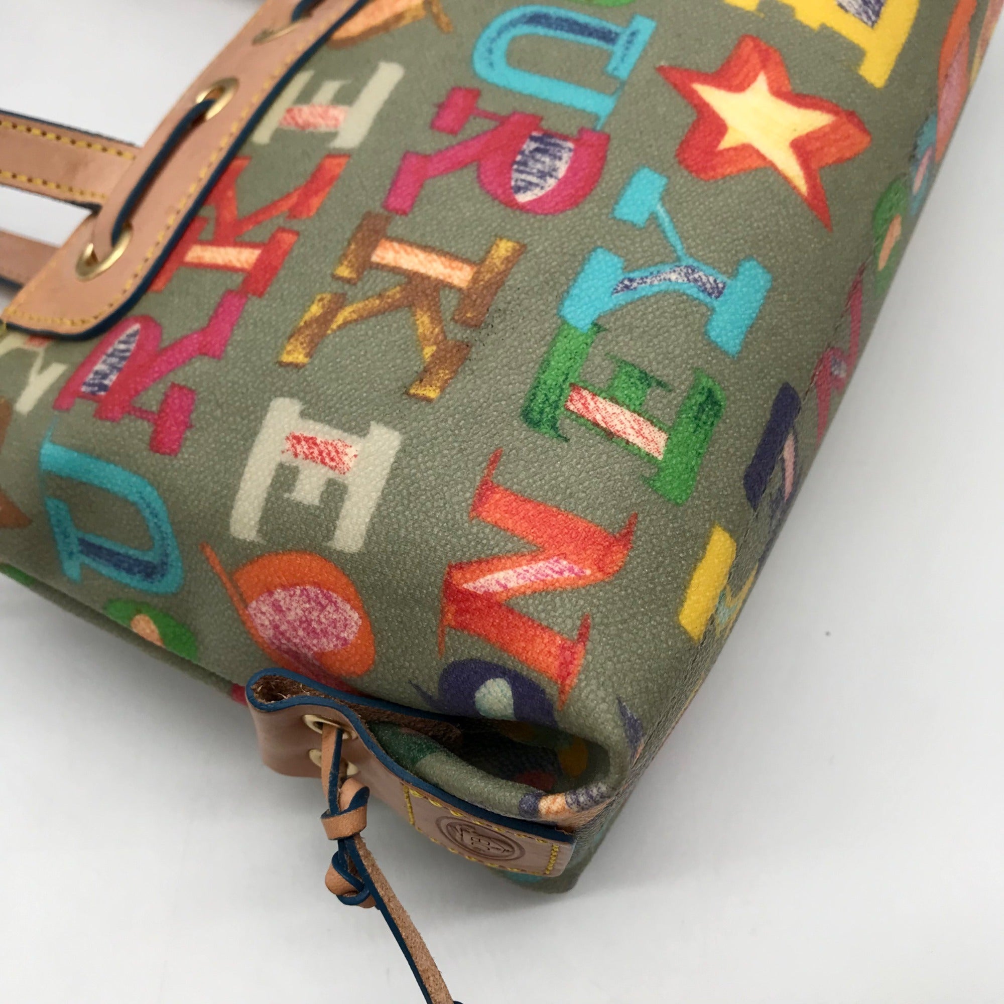 Dooney &amp; Bourke Green Pebbled Grain leather Doodle Shoulder Bag