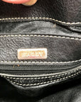 Bally Black And Brown Leather Vintage Woven Tote Bag