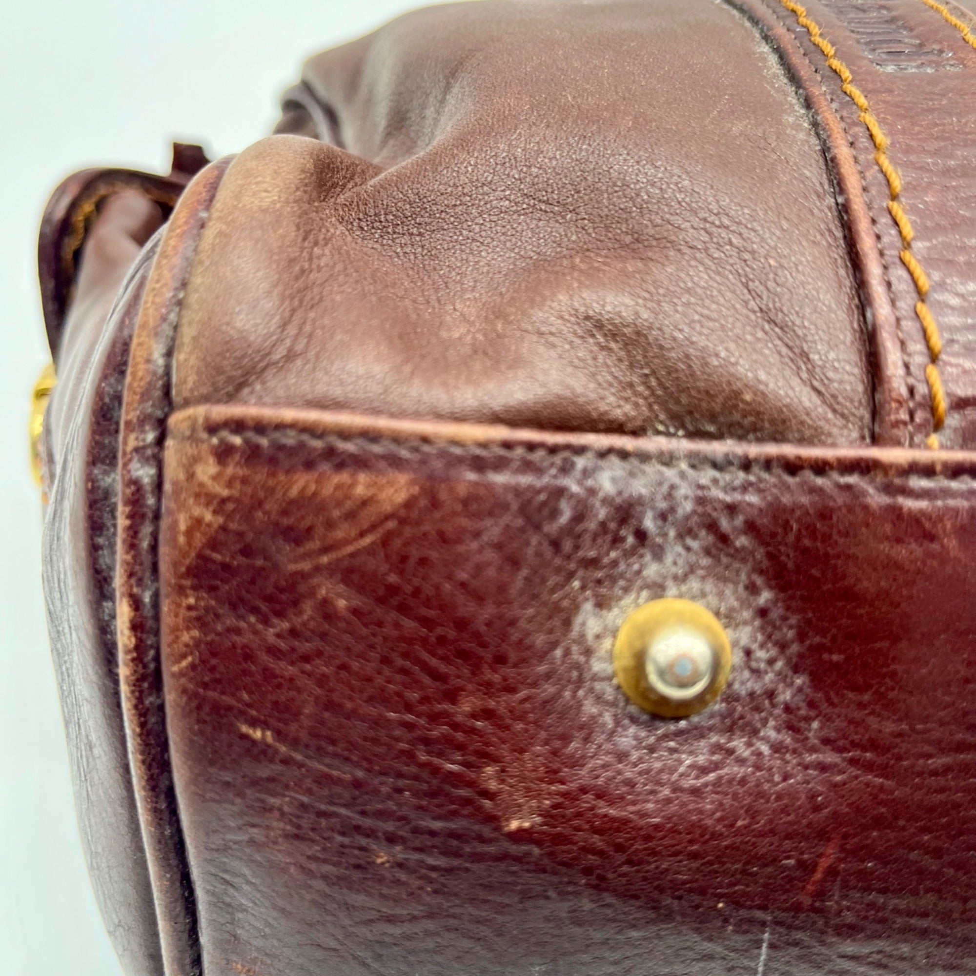 Marino Orlandi Brown Leather Satchel Bag