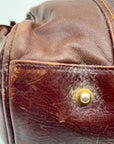 Marino Orlandi Brown Leather Satchel Bag