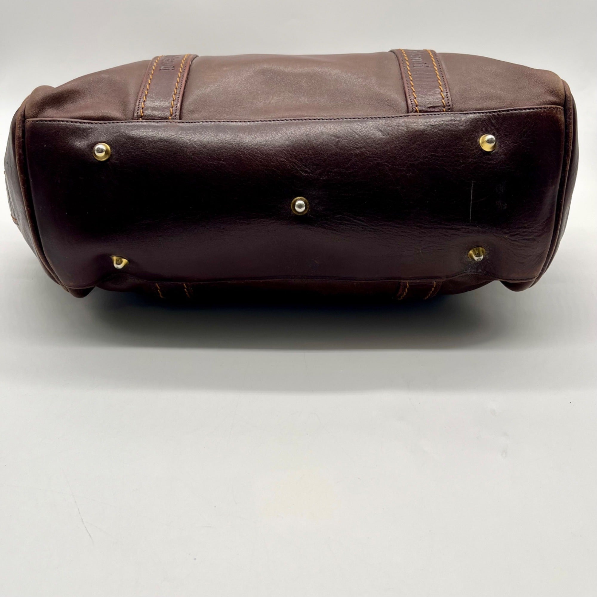 Marino Orlandi Brown Leather Satchel Bag