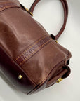 Marino Orlandi Brown Leather Satchel Bag