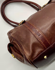 Marino Orlandi Brown Leather Satchel Bag