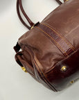 Marino Orlandi Brown Leather Satchel Bag