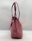 Coach Pink Glittery Polished Pebbled Leather Market Tote Bag And Wallet 12077