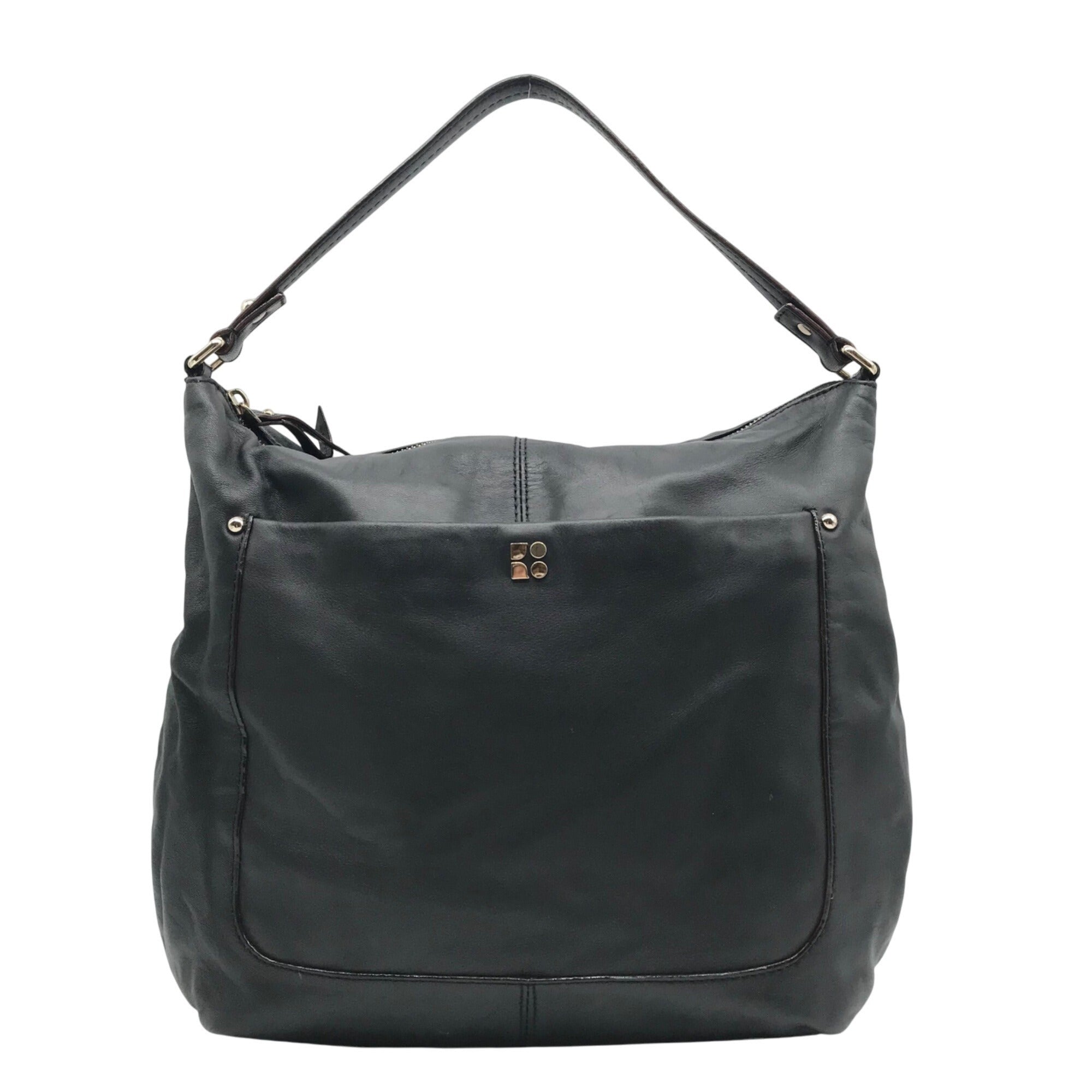Kate Spade Black Leather Joison Delancy Street Noel Satchel Bag