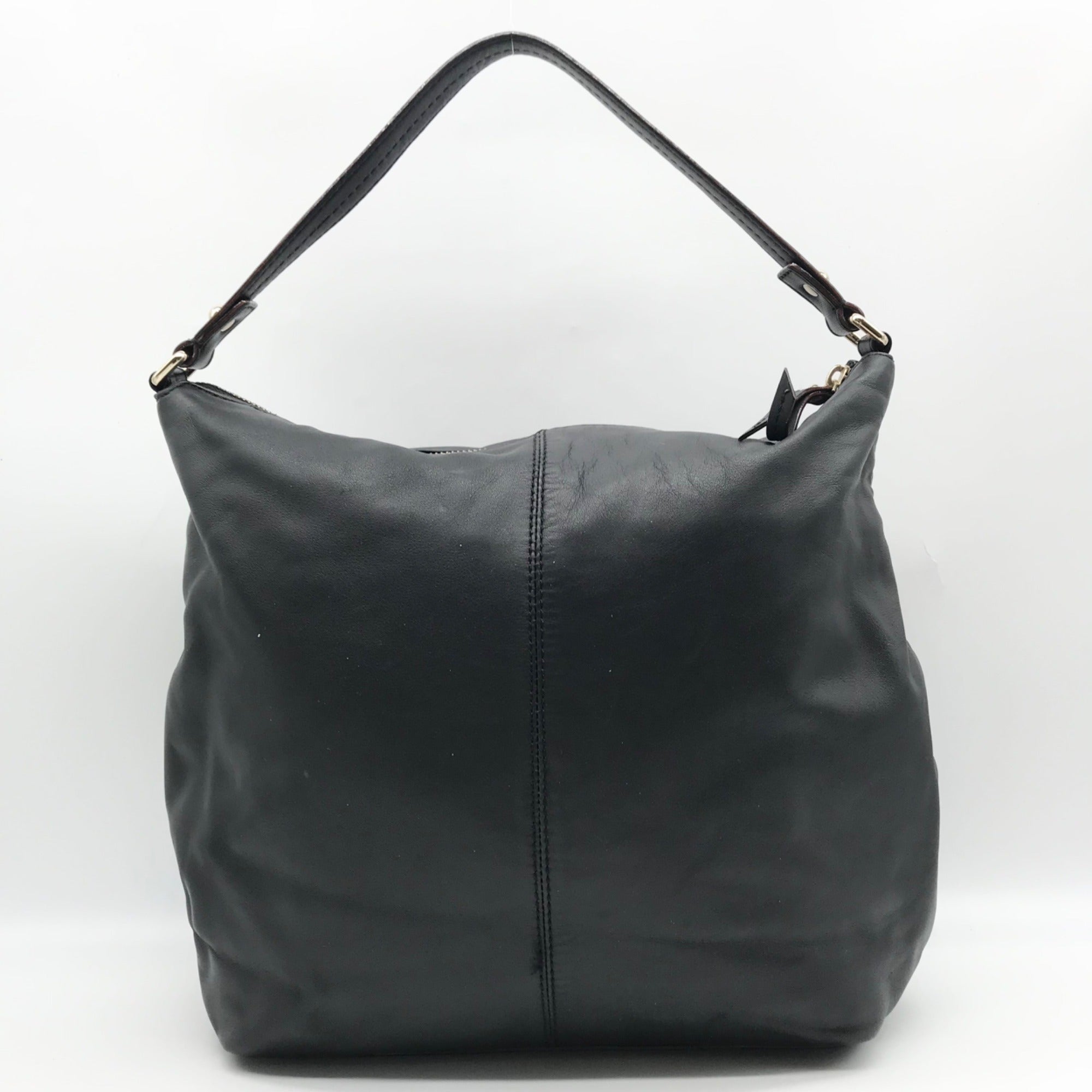 Kate Spade Black Leather Joison Delancy Street Noel Satchel Bag