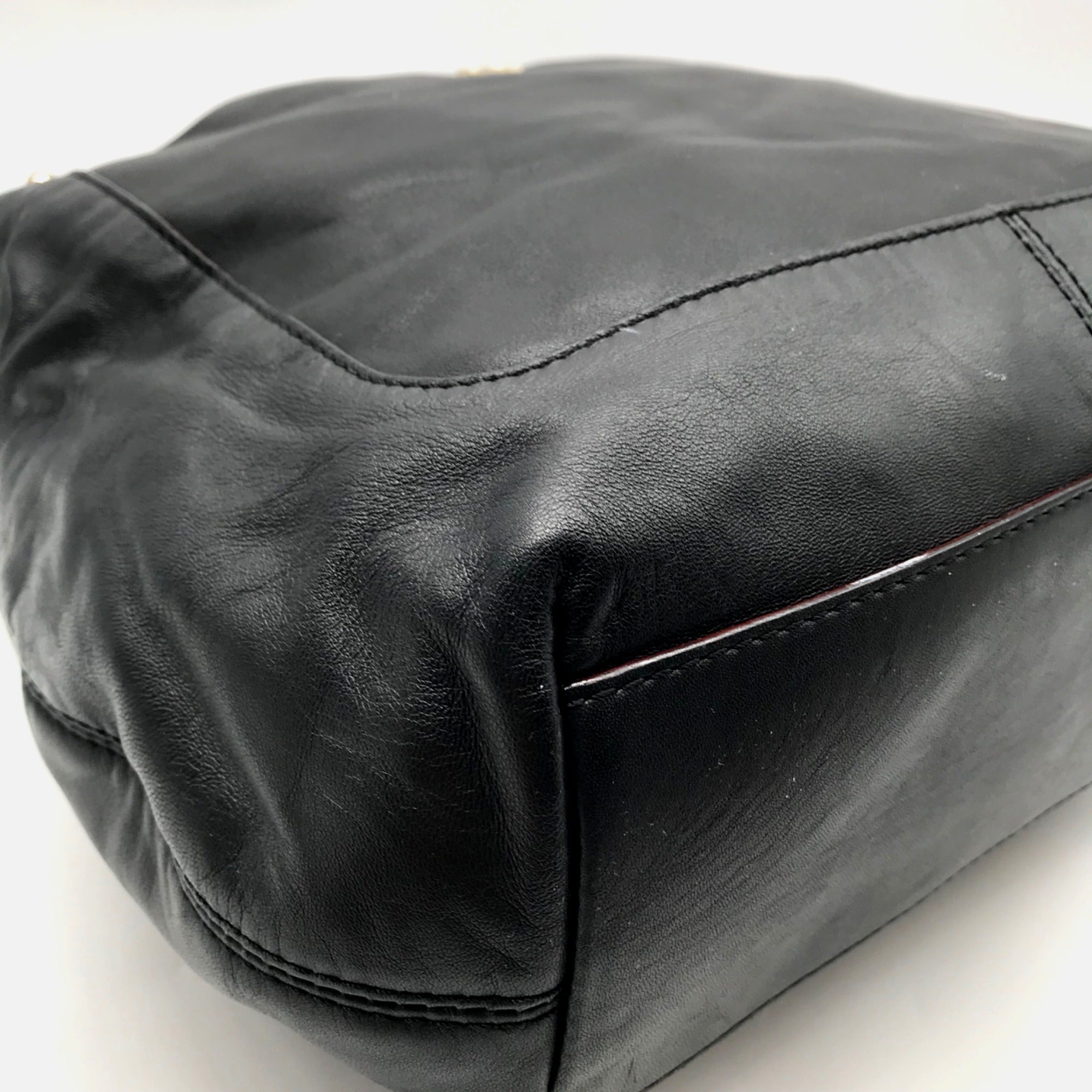 Kate Spade Black Leather Joison Delancy Street Noel Satchel Bag