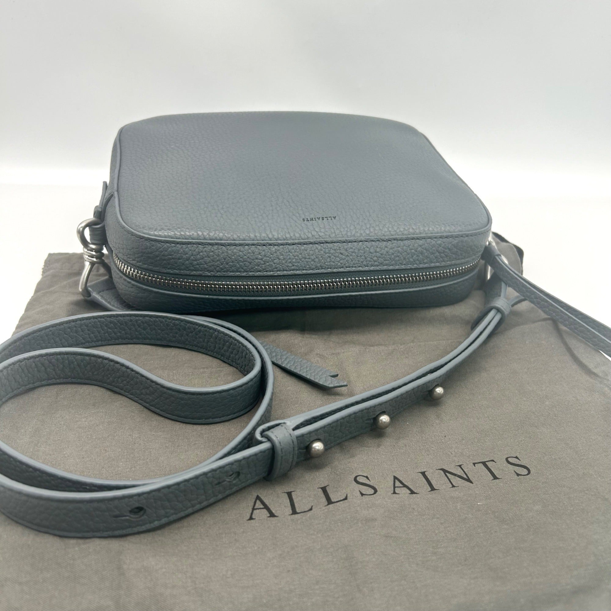 AllSaints Captain Lea Alfar Blue Square Crossbody