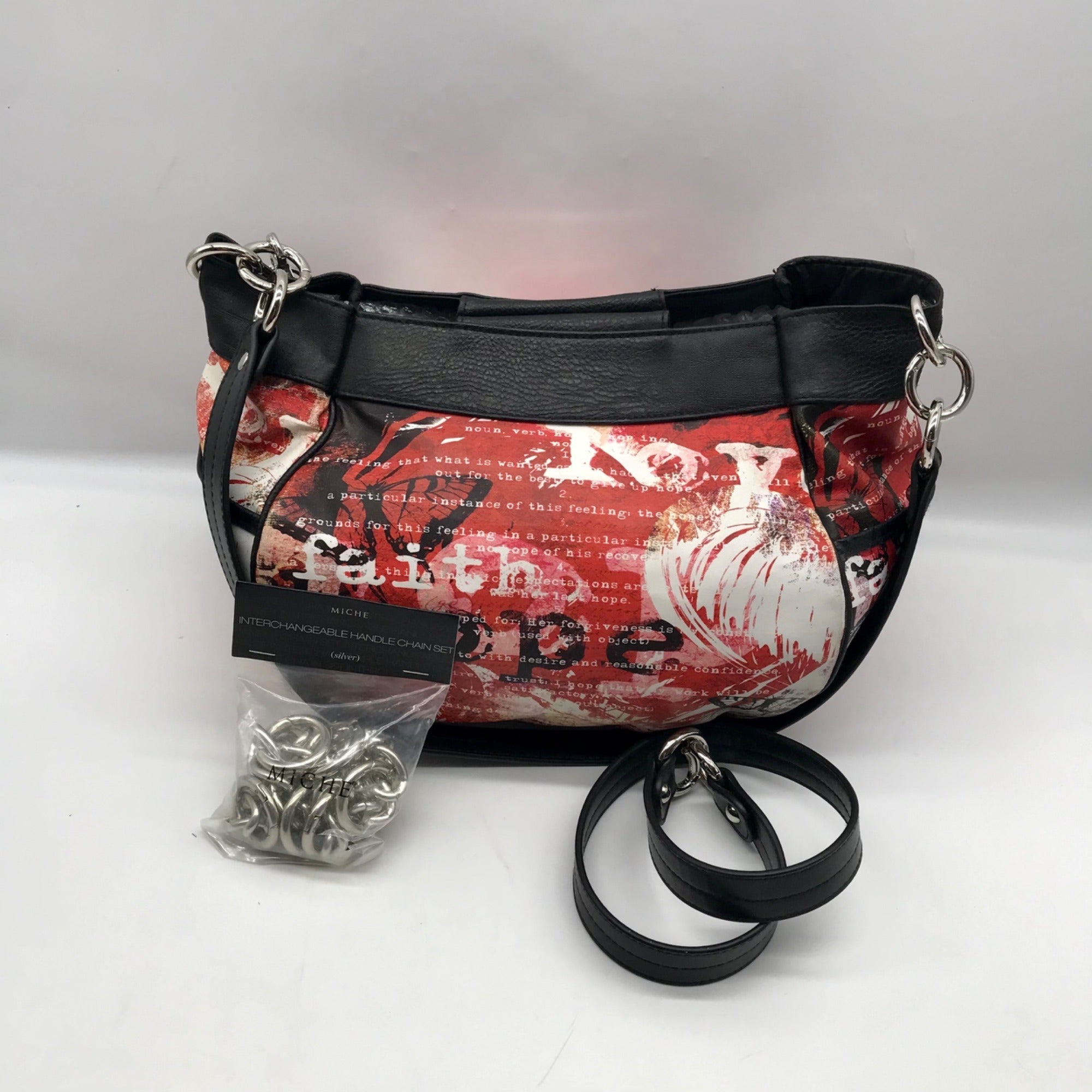 Miche Red Faux Leather Hope Prima Shoulder Bag