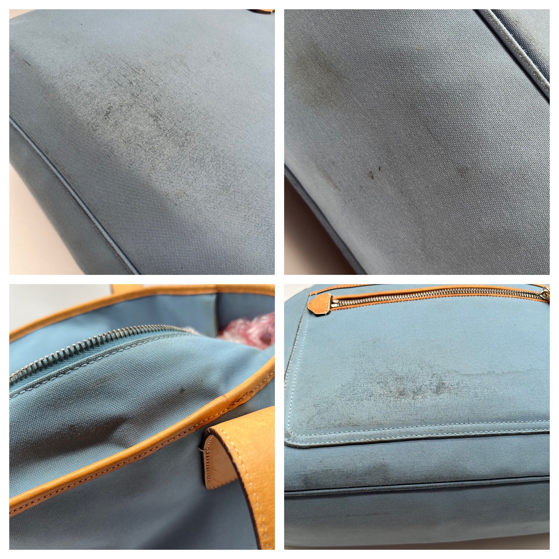 Coach Blue And Tan Fabric Diaper Bag 5975