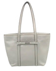 Michael Kors White Pebbled Leather Jest Set Large 2-in-1 Tote Bag and Mini Purse