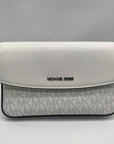 Michael Kors White Pebbled Leather Jest Set Large 2-in-1 Tote Bag and Mini Purse
