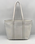 Michael Kors White Pebbled Leather Jest Set Large 2-in-1 Tote Bag and Mini Purse