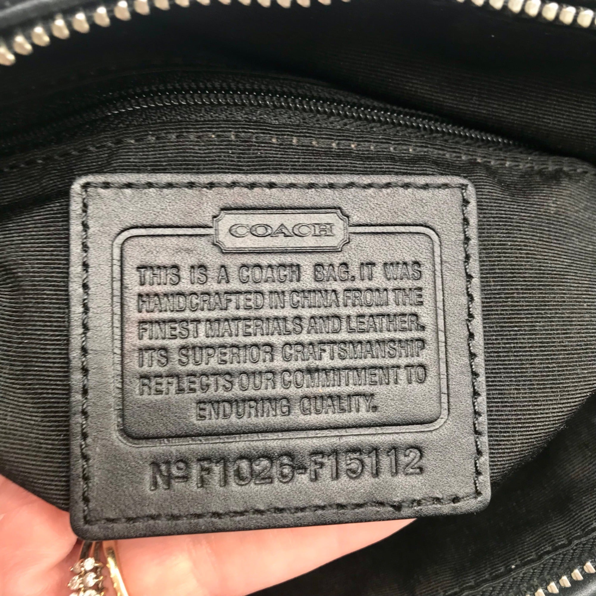 Coach Signature Black Canvas Tote Bag F15112