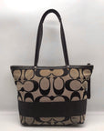 Coach Signature Black Canvas Tote Bag F15112