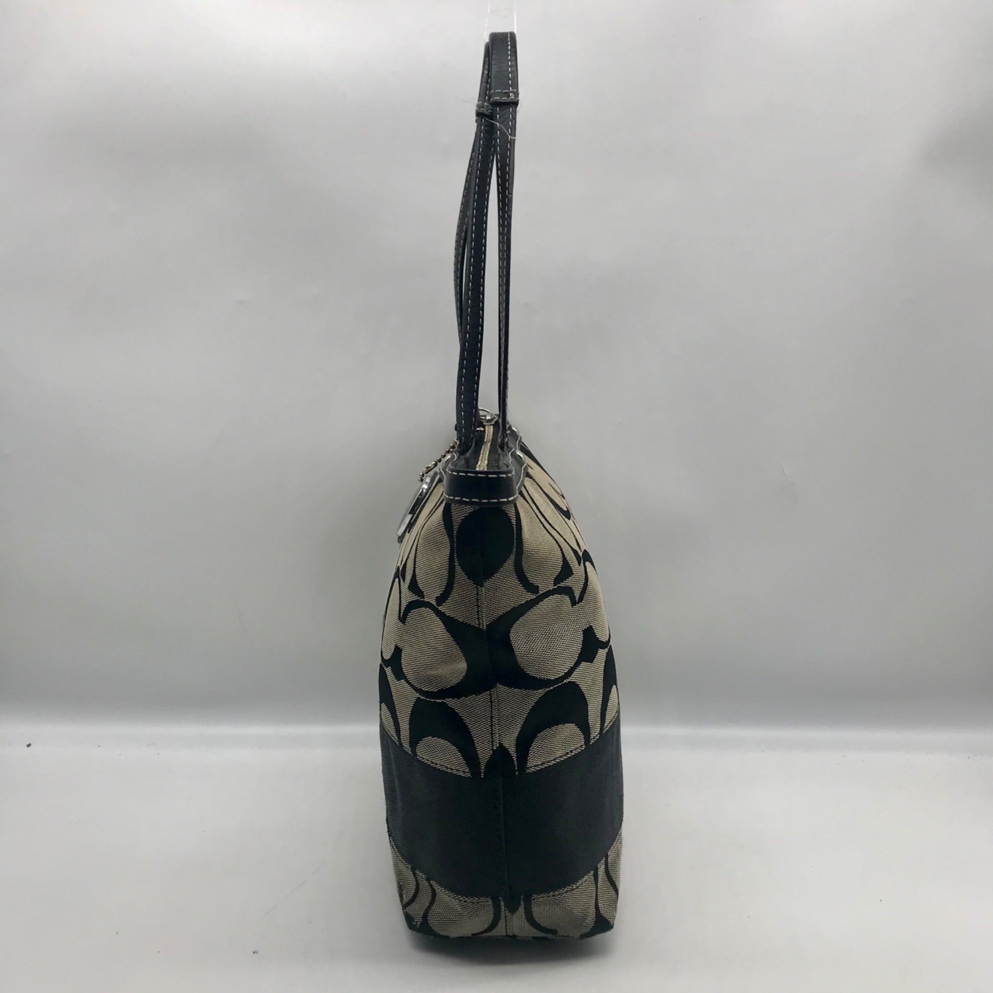 Coach Signature Black Canvas Tote Bag F15112