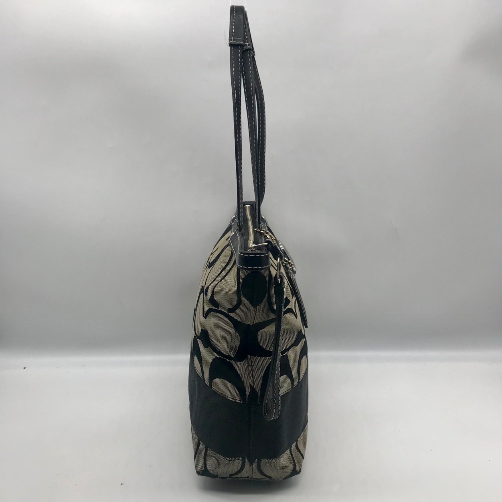 Coach Signature Black Canvas Tote Bag F15112