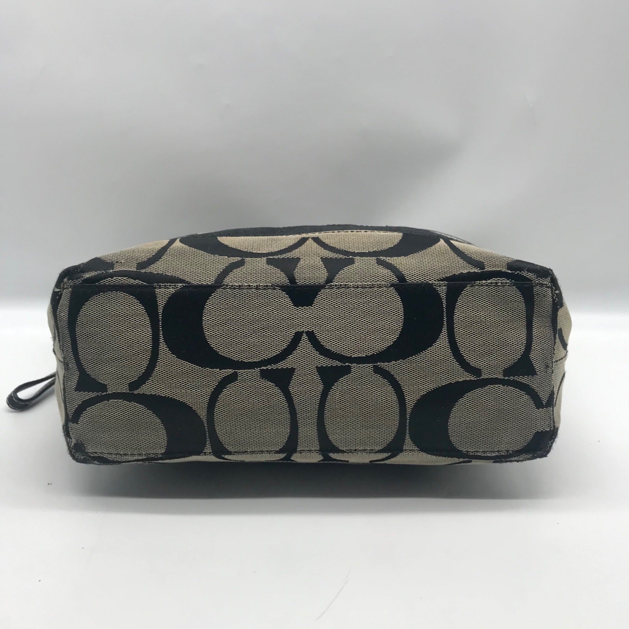 Coach Signature Black Canvas Tote Bag F15112