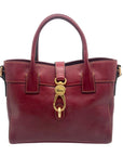 Dooney & Bourke Burgundy Leather Amelie Crossbody Tote