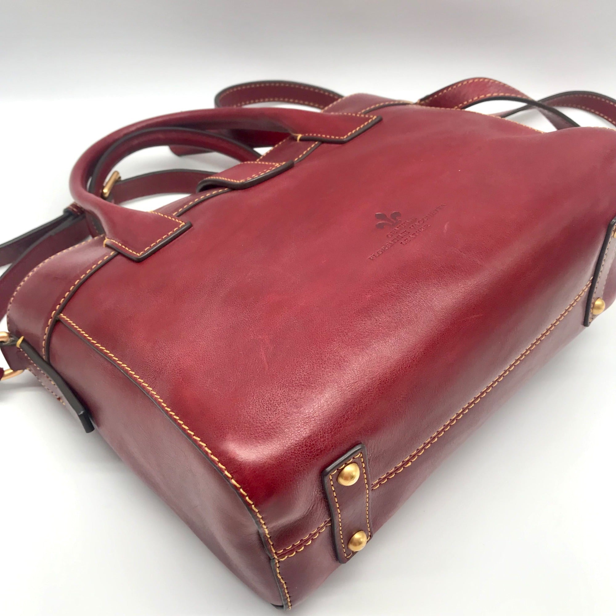 Dooney &amp; Bourke Burgundy Leather Amelie Crossbody Tote