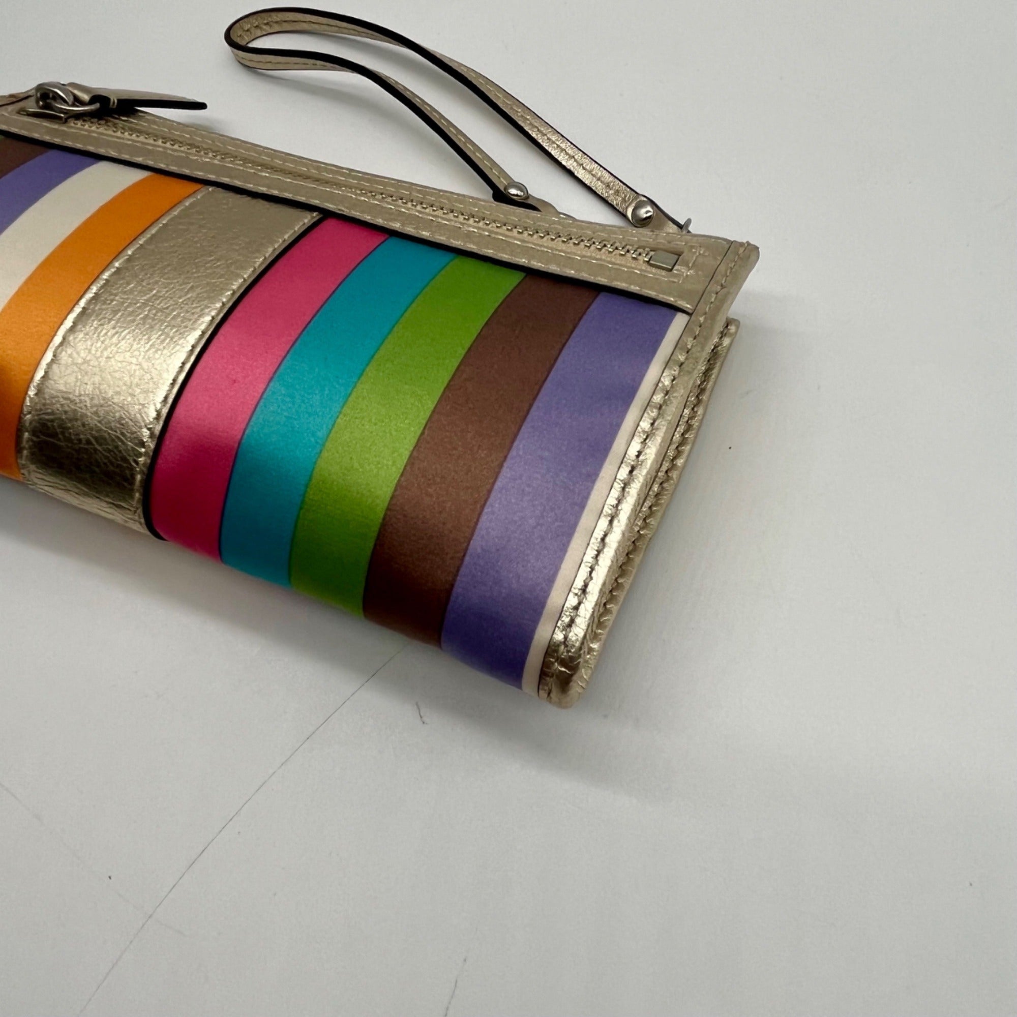 Coach Julia Legacy Stripe Wristlet
