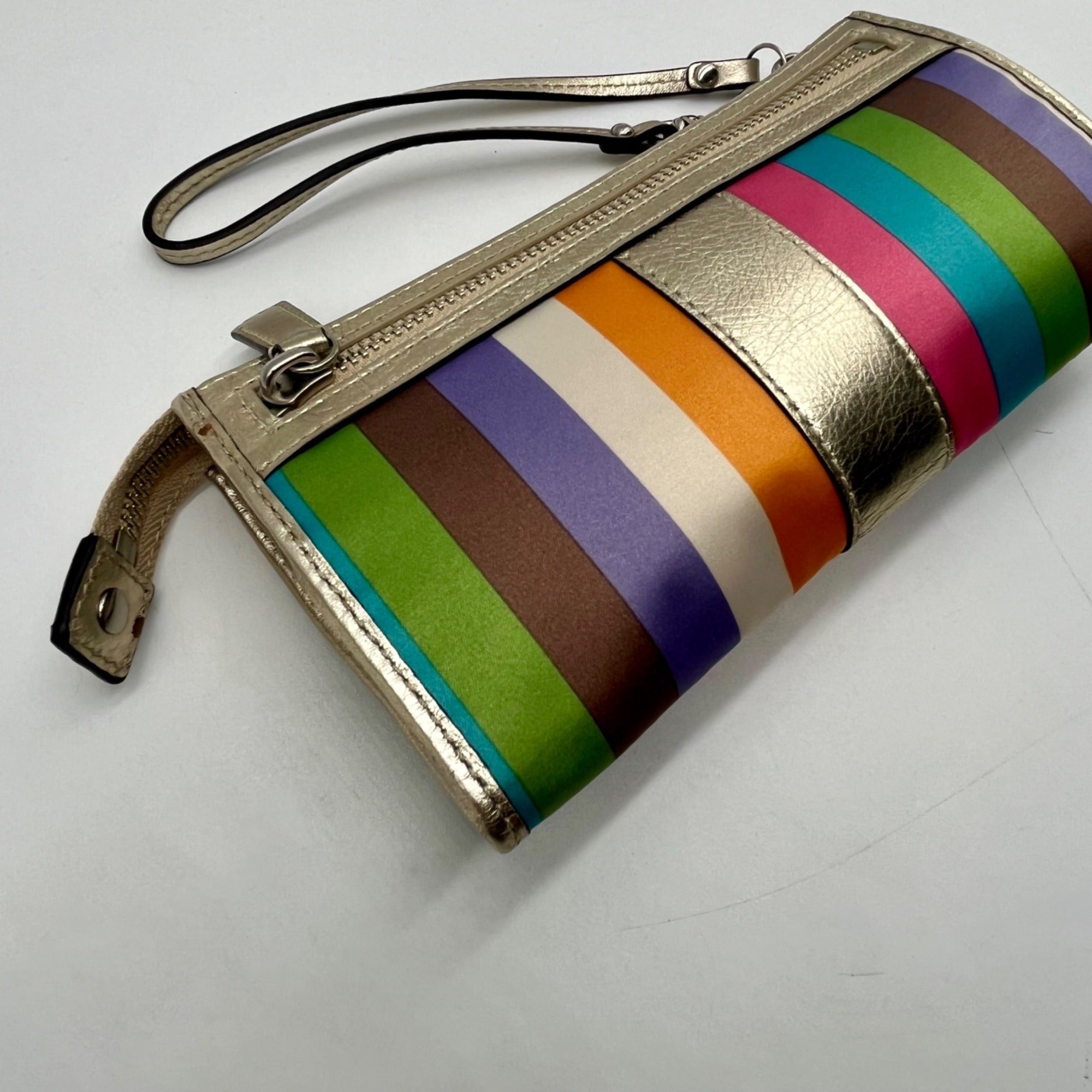 Coach Julia Legacy Stripe Wristlet