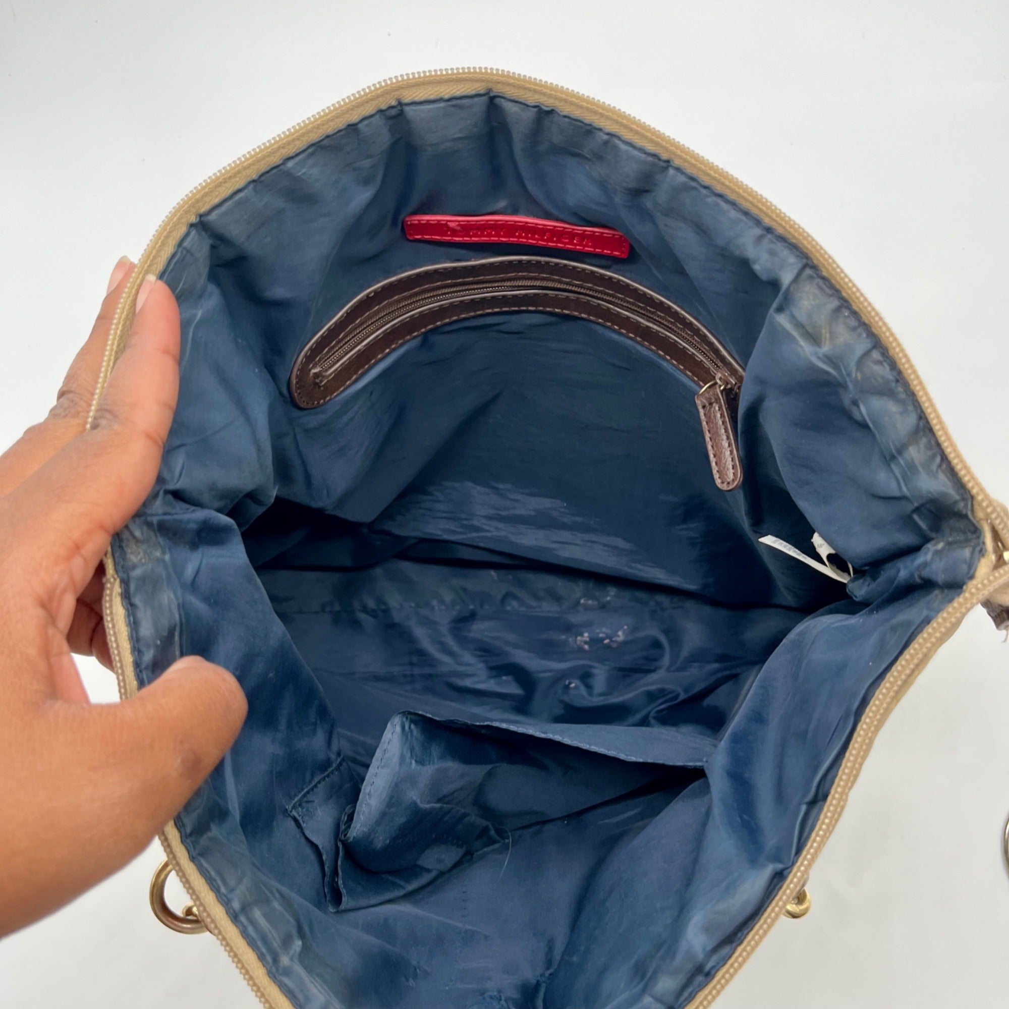 Tommy Hilfiger Tan Monogram Tote Bag