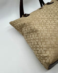 Tommy Hilfiger Tan Monogram Tote Bag