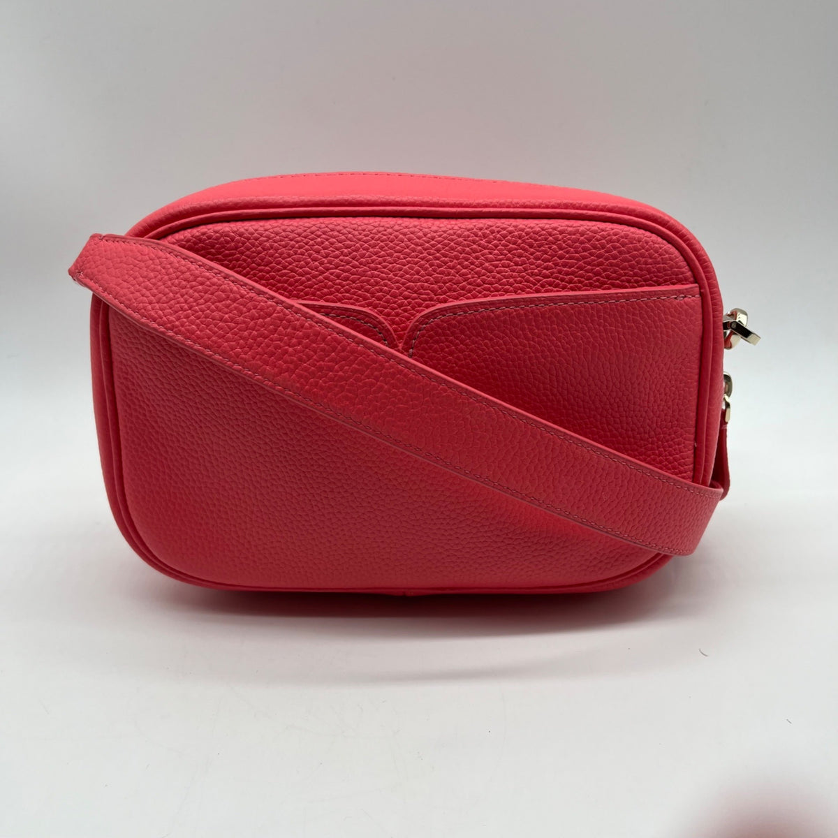 Kate Spade Pink Pebbled Leather Camera Crossbody Bag