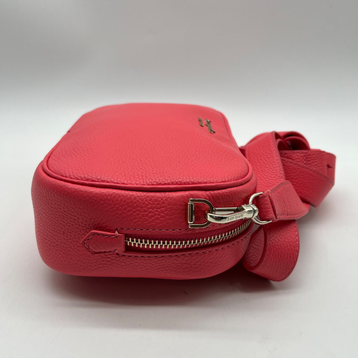 Kate Spade Pink Pebbled Leather Camera Crossbody Bag