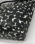 Kate Spade Black And White Leather Splodge Dot Margareta Shore Street Tote Bag