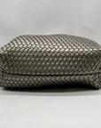 Unbranded Grey Woven Faux Leather Tote Bag
