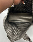 Unbranded Grey Woven Faux Leather Tote Bag