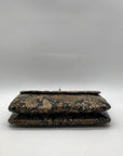 Banana Republic Faux Snakeskin Envelope Shoulder Bag