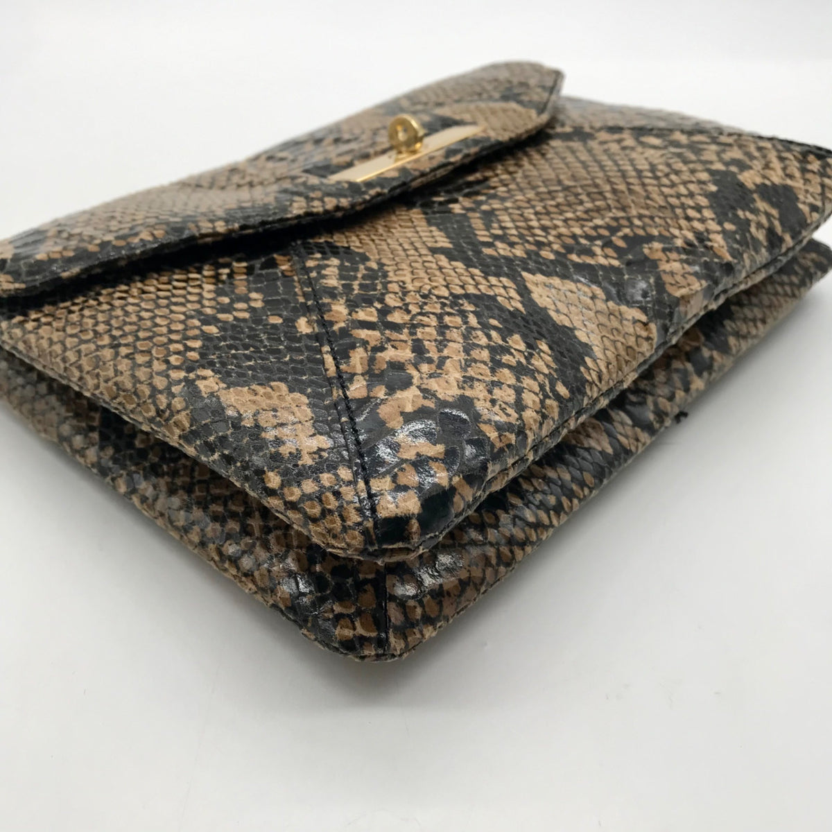 Banana Republic Faux Snakeskin Envelope Shoulder Bag