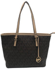 Michael Kors Jet Set Signature Coated Canvas Tote