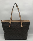 Michael Kors Jet Set Signature Coated Canvas Tote