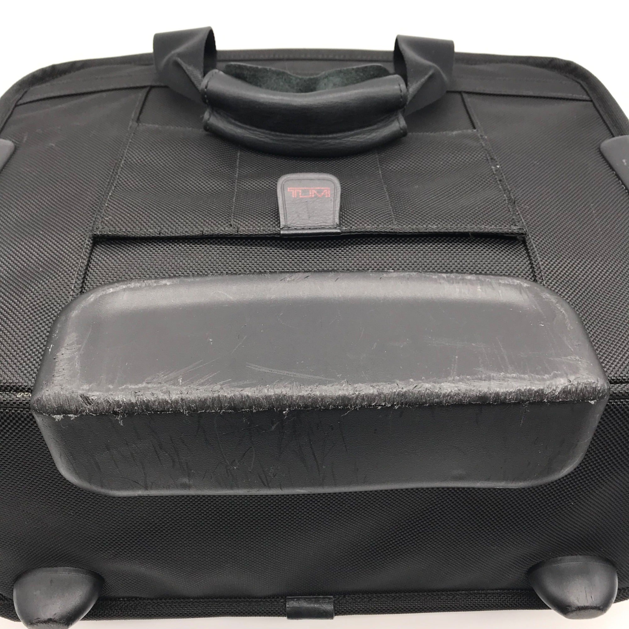 Tumi Black Ballistic Nylon 2-Wheeled Multi-Use Briefcase