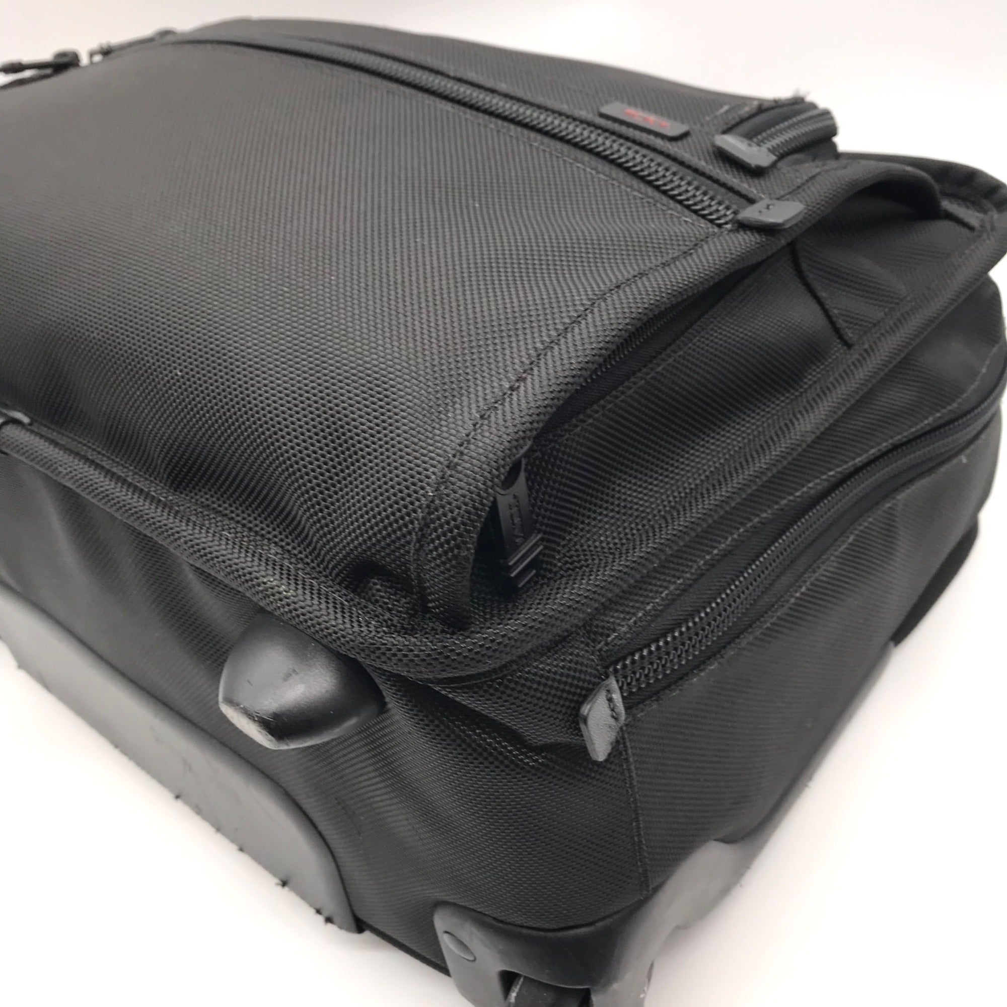 Tumi Black Ballistic Nylon 2-Wheeled Multi-Use Briefcase