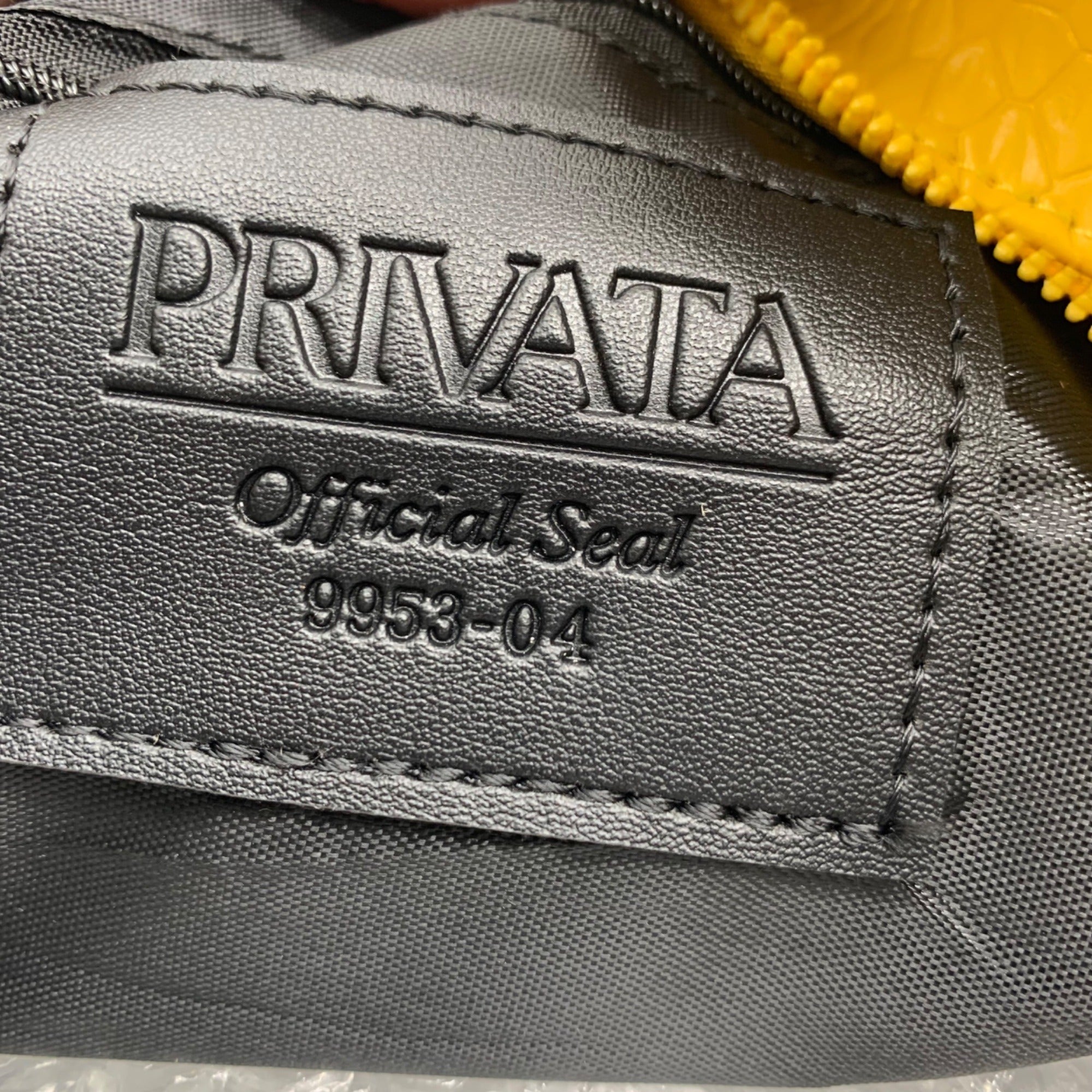 Privata Yellow Croc-Embossed Faux Leather Large Duffel Bag