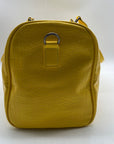 Privata Yellow Croc-Embossed Faux Leather Large Duffel Bag