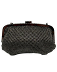 I.N.C. International Concepts Patsy Pewter Diamond Mesh Frame Clutch
