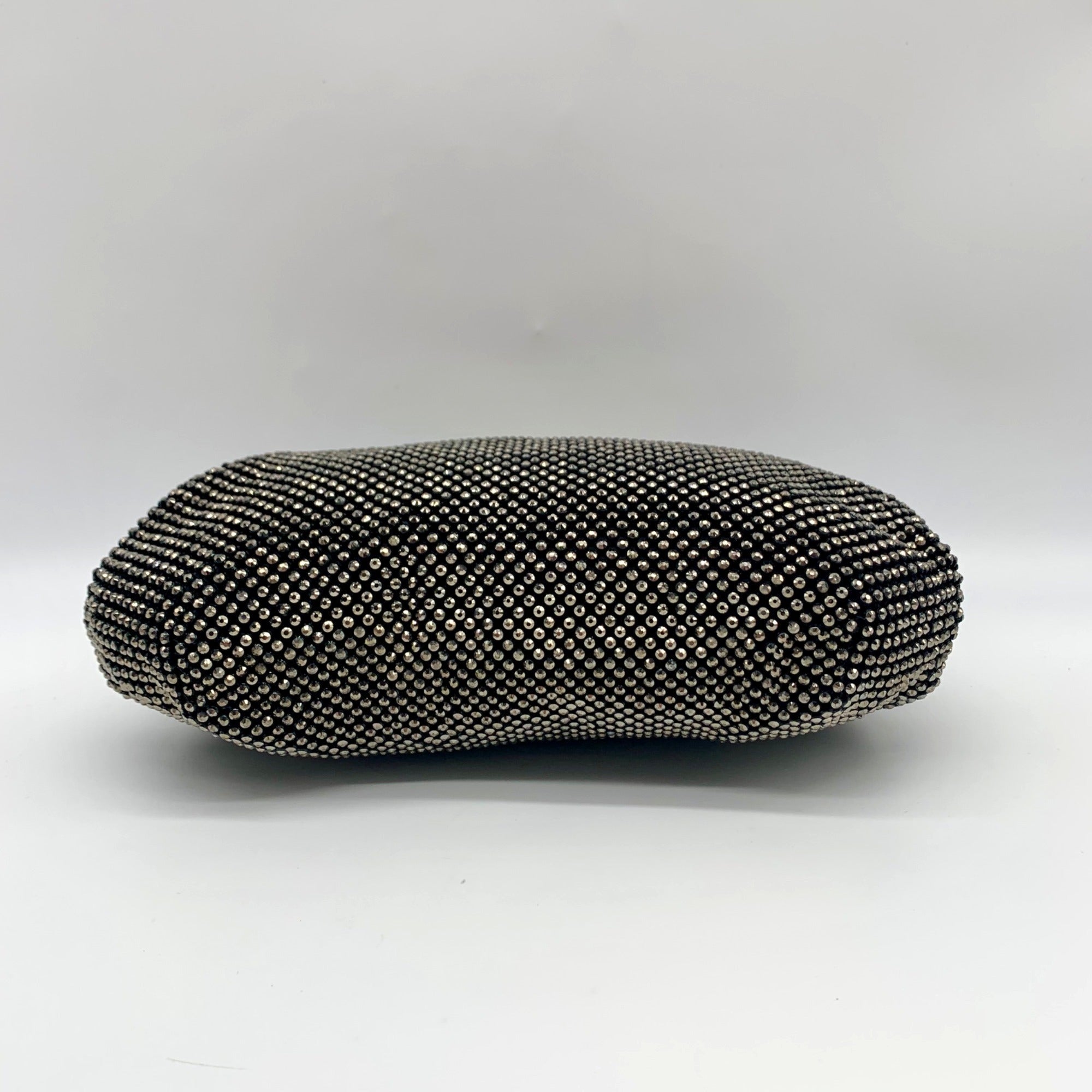 I.N.C. International Concepts Patsy Pewter Diamond Mesh Frame Clutch