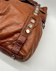 B Makowsky Brown Leather Hobo Shoulder Bag