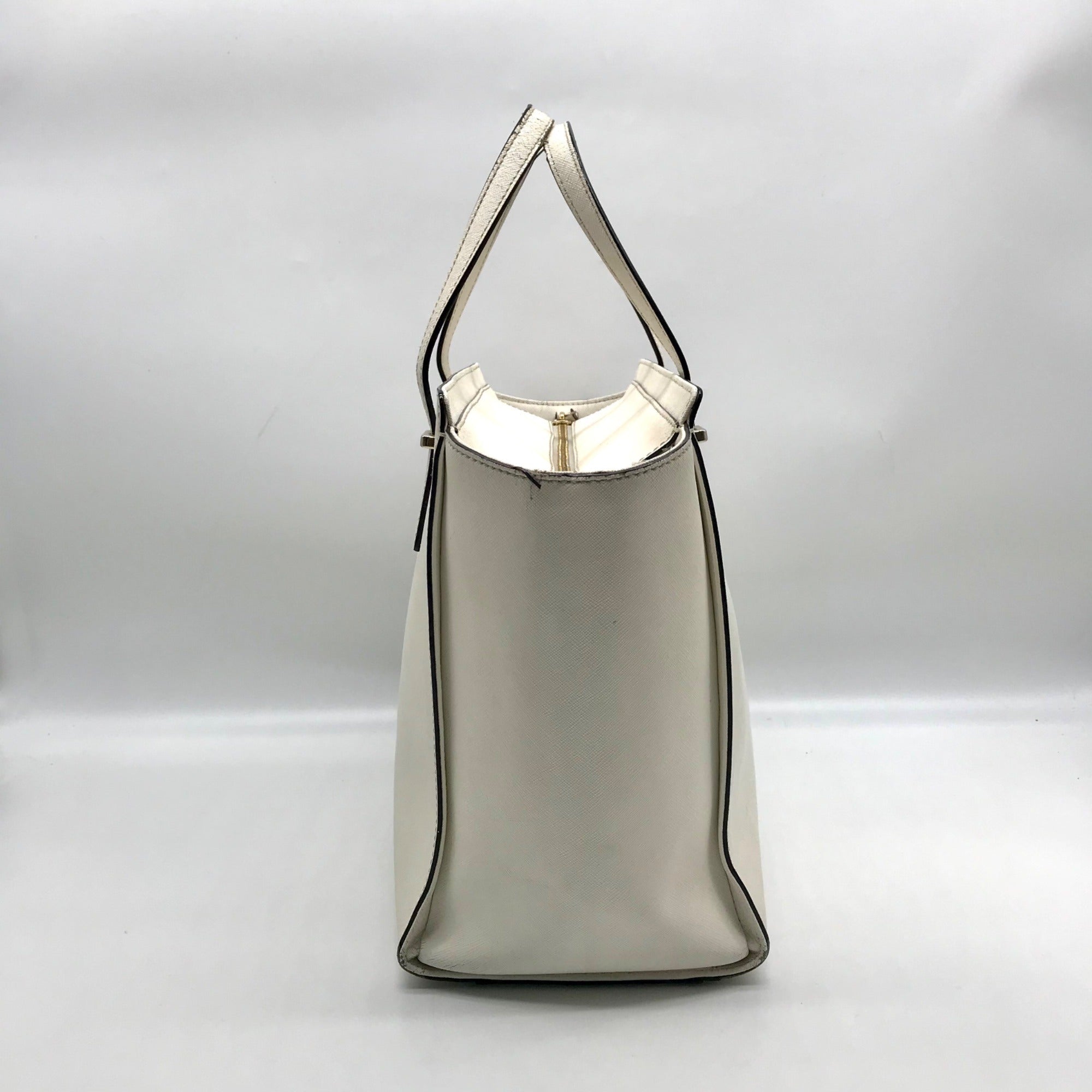 Kate Spade White Saffiano Leather Large Cedar Street Hayden Convertible Satchel