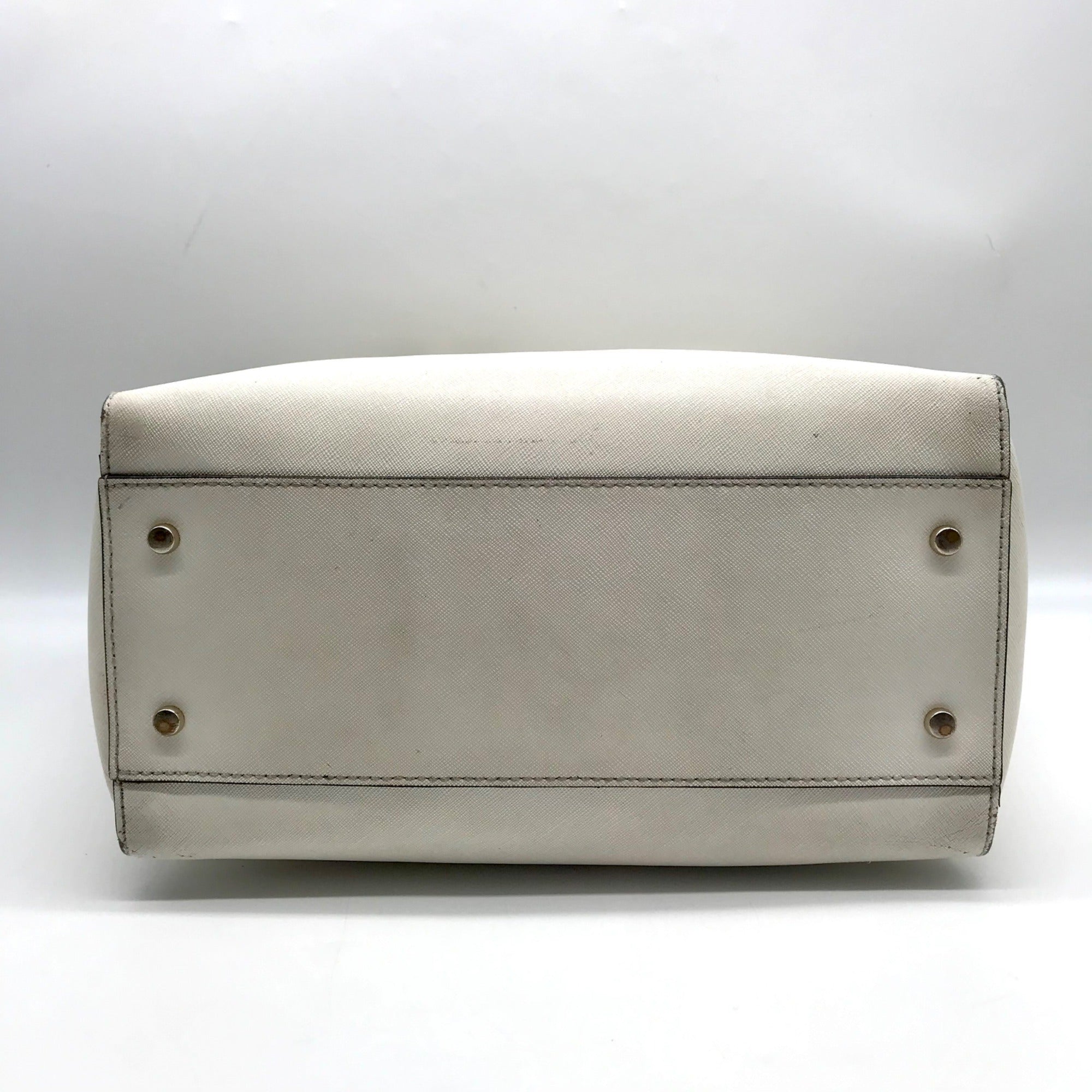 Kate Spade White Saffiano Leather Large Cedar Street Hayden Convertible Satchel