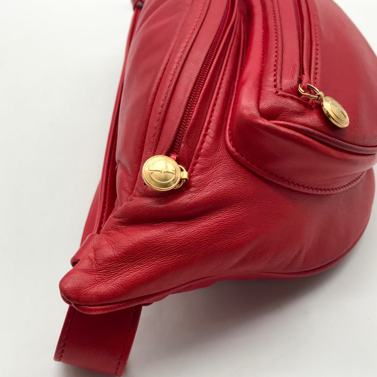 Gucci Red Smooth Leather Belt Bag